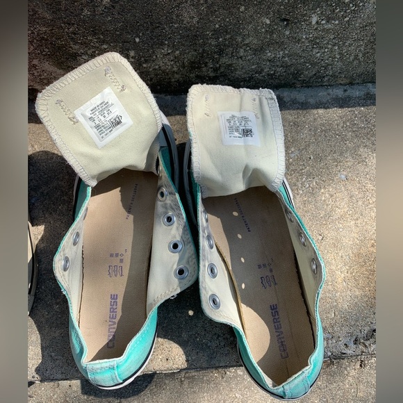 Size 3 - Converse Chuck Taylor All Star Teal - Dots Size 7 Pink Canvas Sneakers - Picture 4 of 10